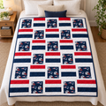 Red, White & Navy Team Spirit Quilt Pattern – PDF